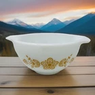 PYREX Cinderella 441 Butterfly Gold Mixing Bowl VTG 1972 Small Nesting 1.5 Pint