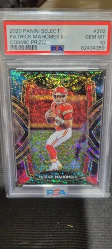 2020 Panini Select PATRICK MAHOMES II PSA 10 GEM MINT SSP Club Level Cosmic #202