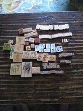 Assortment of 120 Pieces Wood / Rubber Ink Stamp Pads