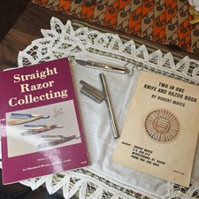 Straight Razor Collecting Doyle Books and Razor Lot x2 Keychain Knife Blade