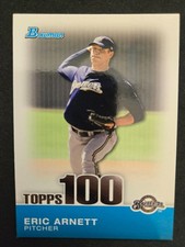 2010 Bowman Baseball TOPPS 100 PROSPECTS TP67 Eric Arnett, Milwaukee Brewers