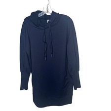 Athleta Navy Blue Hoodie Dress Pockets Relaxed Fit Lounge Casual Women's Medium