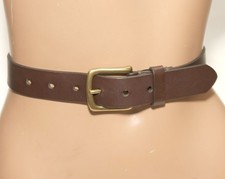 GAP KIDS Brown Genuine Leather Belt - Brass Buckle - Size XS - 29" Long