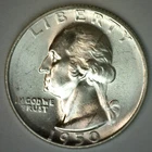 1950 S Washington Silver Quarter BU 25c Coin Uncirculated San Francisco Mint