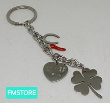 Silver Laser Engraved Steel Keychain with Written Phrase Sister 12