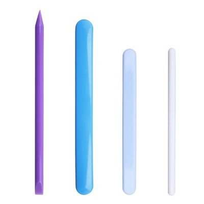 4Pieces Silicone Facia-Mask Stirring Rod Defoaming Bar for Resin Mixing Paint