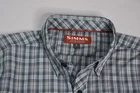 SIMMS Large Men's Long Sleeve Nylon Blend Fishing Shirt Green Gray Plaid