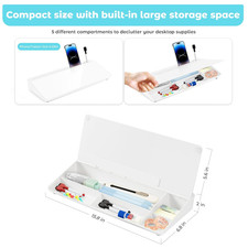 Glass Desktop Whiteboard Storage Desk Dry Erase Board Small White Computer Stand