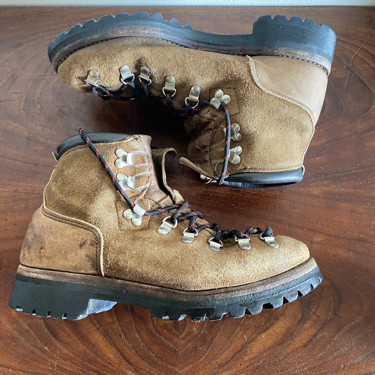 Dexter Vintage Mens 8M Brown Suede Hiking Mountain Boots New Laces