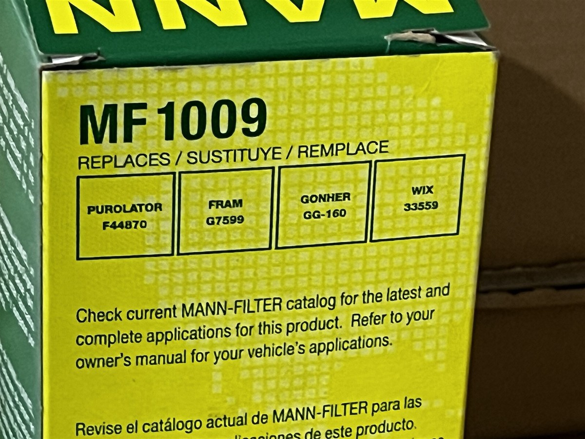 K Mann Filter New old Stock # MF1009 Fuel Filter | eBay