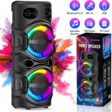 3000W LOUD Bluetooth Speaker BT Karaoke Portable Deep Bass Stereo Sound  Mic