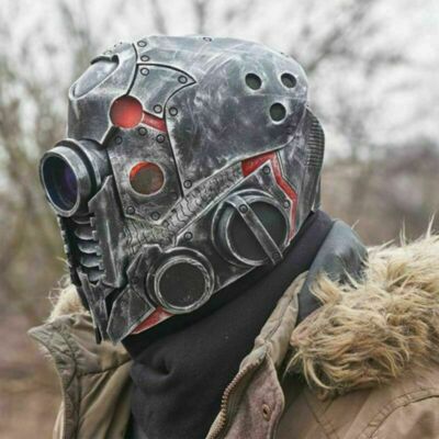 Halloween Cyberpunk Maske Maske Helm Steampunk Roboter Maske Kopfbedeckung Cos