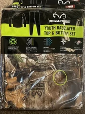 Youth Realtree Camo Base Layer Thermal Top And Bottom Set Sz Medium