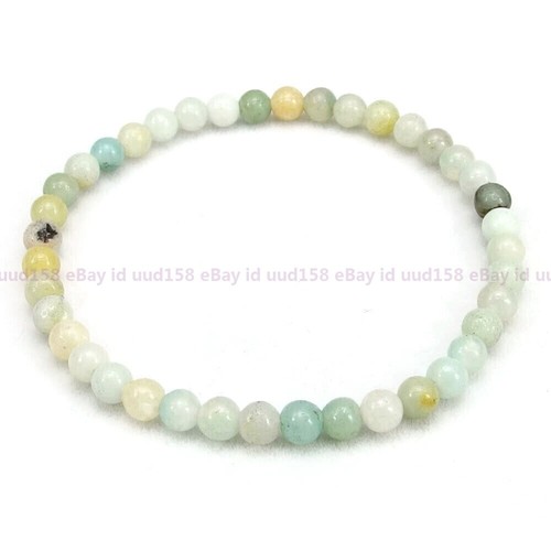 Stretchy 4mm Beads Bracelets Natural Gemstone Crystal Healing Reiki Amulet - Picture 21 of 94