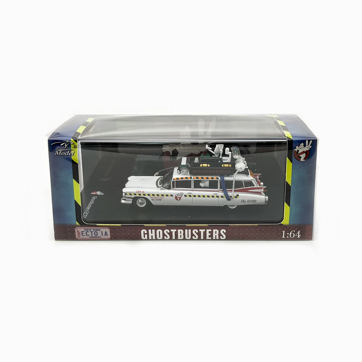 YS 1:64 Cadillac The Ghostbusters ECTO-1A Diecast Model Metal Car