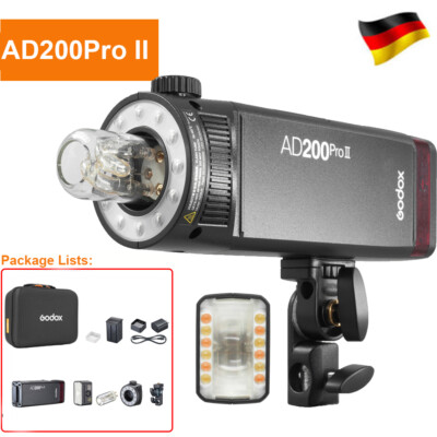 DE GODOX AD200Pro II 200Ws Outdoor Flash Speedlight Strobe 2.4G TTL Blitzgerät