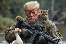 PRESIDENT DONALD TRUMP DEFENDING THE CATS AND...