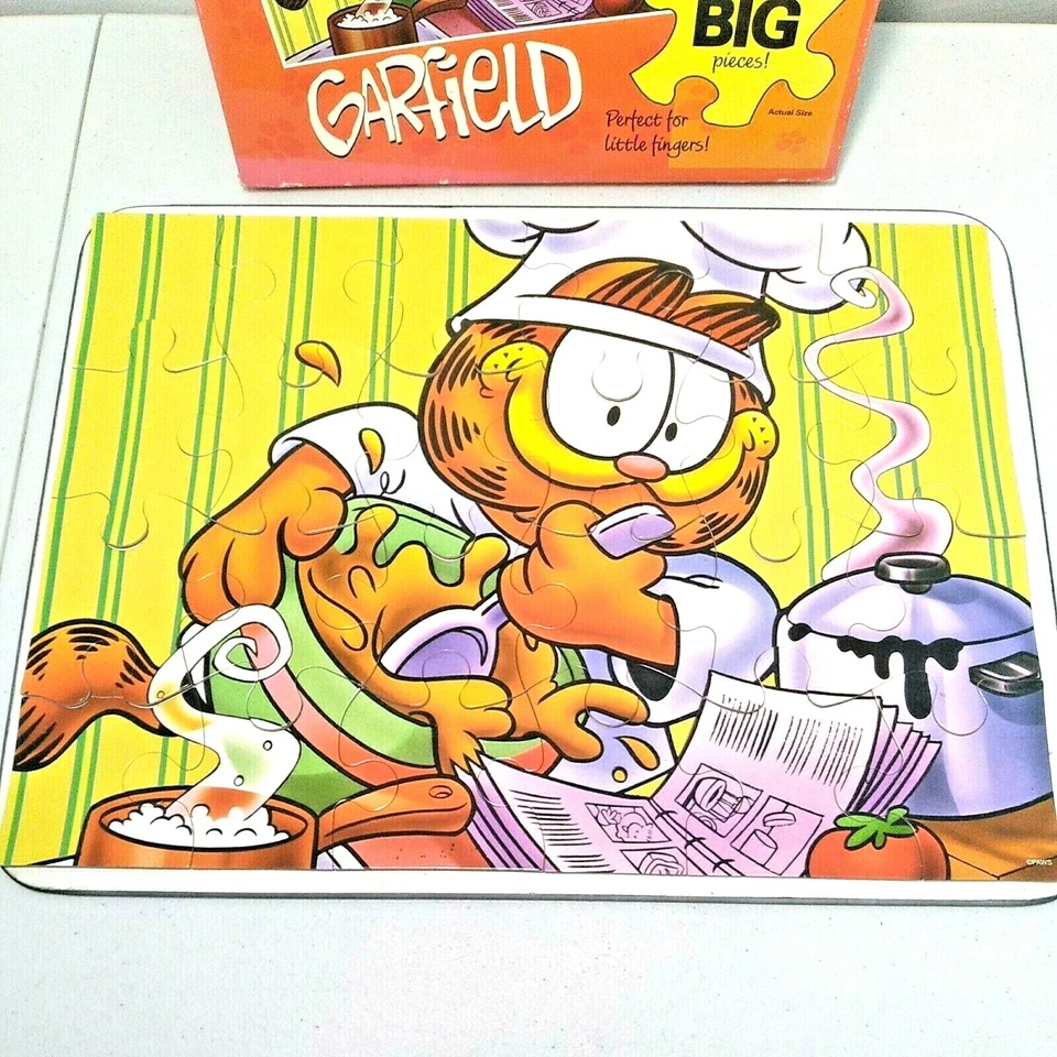 PUZZLE WORLD 15" X 11" VINTAGE GARFIELD ROMPECABEZAS COMPLETO 1999 Año bisiesto LLC Foto 2 de 4