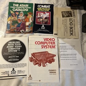 Atari 2600 4 Switch Woodgrain Console Joystick Driver Paddle Wires & 21 Games