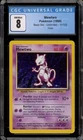 Pokemon Mewtwo Base Set Unlimited Holo Rare #10 CGC 8