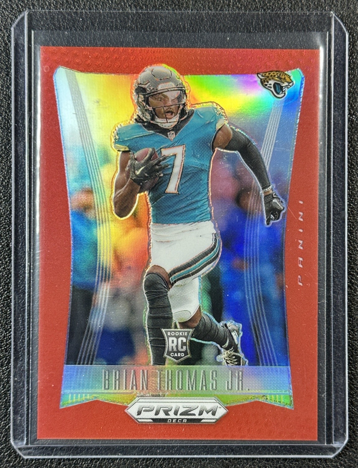 BRIAN THOMAS JR. 2024 PANINI PRIZM DECA #148 ROOKIE RED RC 165/199 JAGUARS