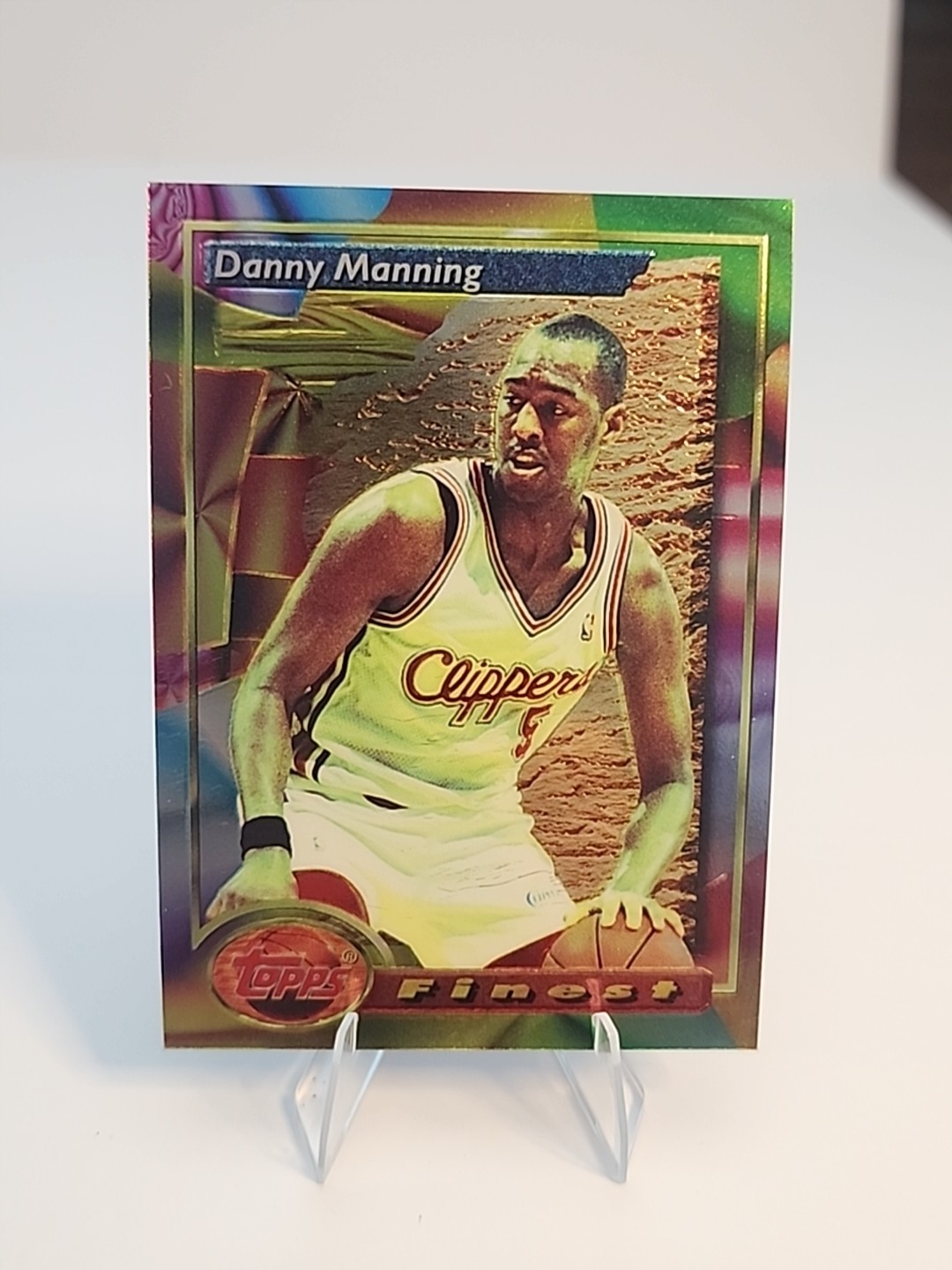 DANNY MANNING 1993 TOPPS FINEST MOMENT BASKETBALL CLIPPERS