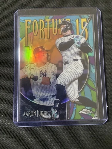 2025 Topps Chrome: #F15-1 Aaron Judge Fortune 15 Refractor Mint Card NY Yankees