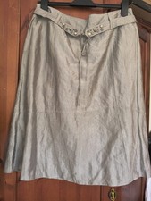 Gary Weber Women's Silver Summer Skirt UK 16 EU 42 with a belt Brand new