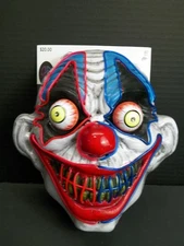 Pink and Blue Light-Up Evil Clown Mask Purge Costume Accessory One Size