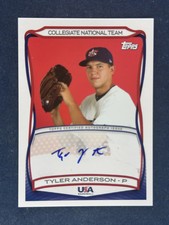 2010 Topps USA Tyler Anderson Autograph Team USA RC