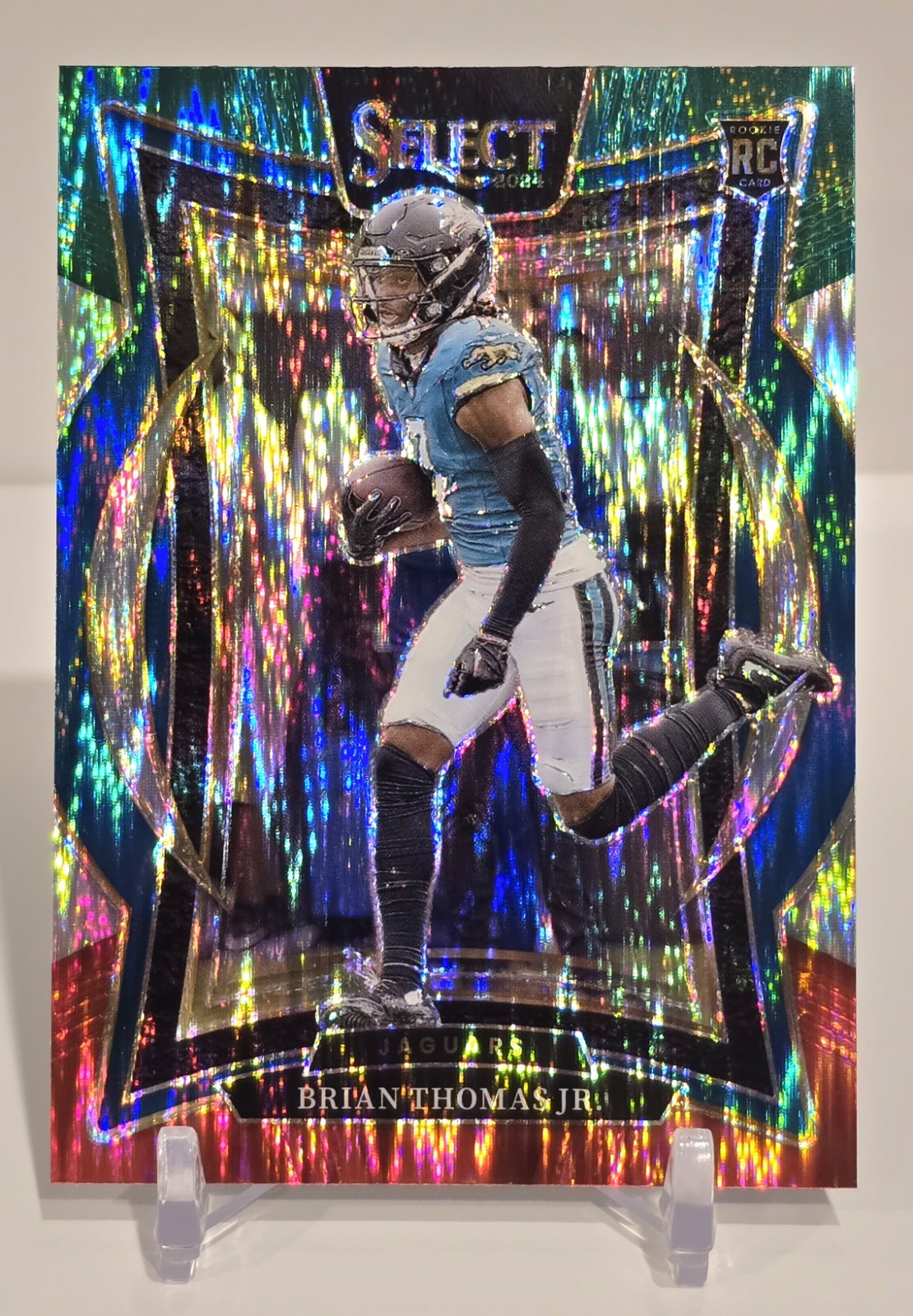 2024 SELECT BRIAN THOMAS JR ROOKIE RC CONCOURSE LEVEL RED & GREEN SHOCK PRIZM