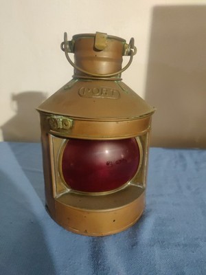 Triangle Vintage Copper Port  / Lantern Red Tung Woo Hong Kong With Insert