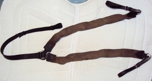 AMISH Breastplate - Wide Elastic - Quality Brown Leather - Full Size - GREAT