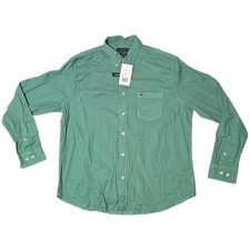 Crown  Ivy Mens Motion Flex Classic Fit Button Down Shirt Green XL NWT AI 