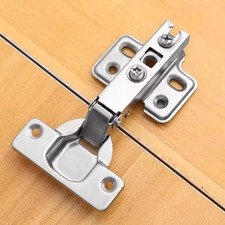2Pcs Cabinet Hinges Steel Hydraulic Door Hinge Damper Buffer Soft Closing