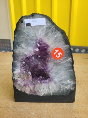 ATEMBERAUBENDE Amethyst Geode Höhle Kathedrale Kirche 3,5 kg importiert Brasilien 20 x 16 x 8 cm