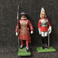Vintage Lot Of 2 Britains Ltd Royal Scots Guardsman Toy Soldier 1986 1973