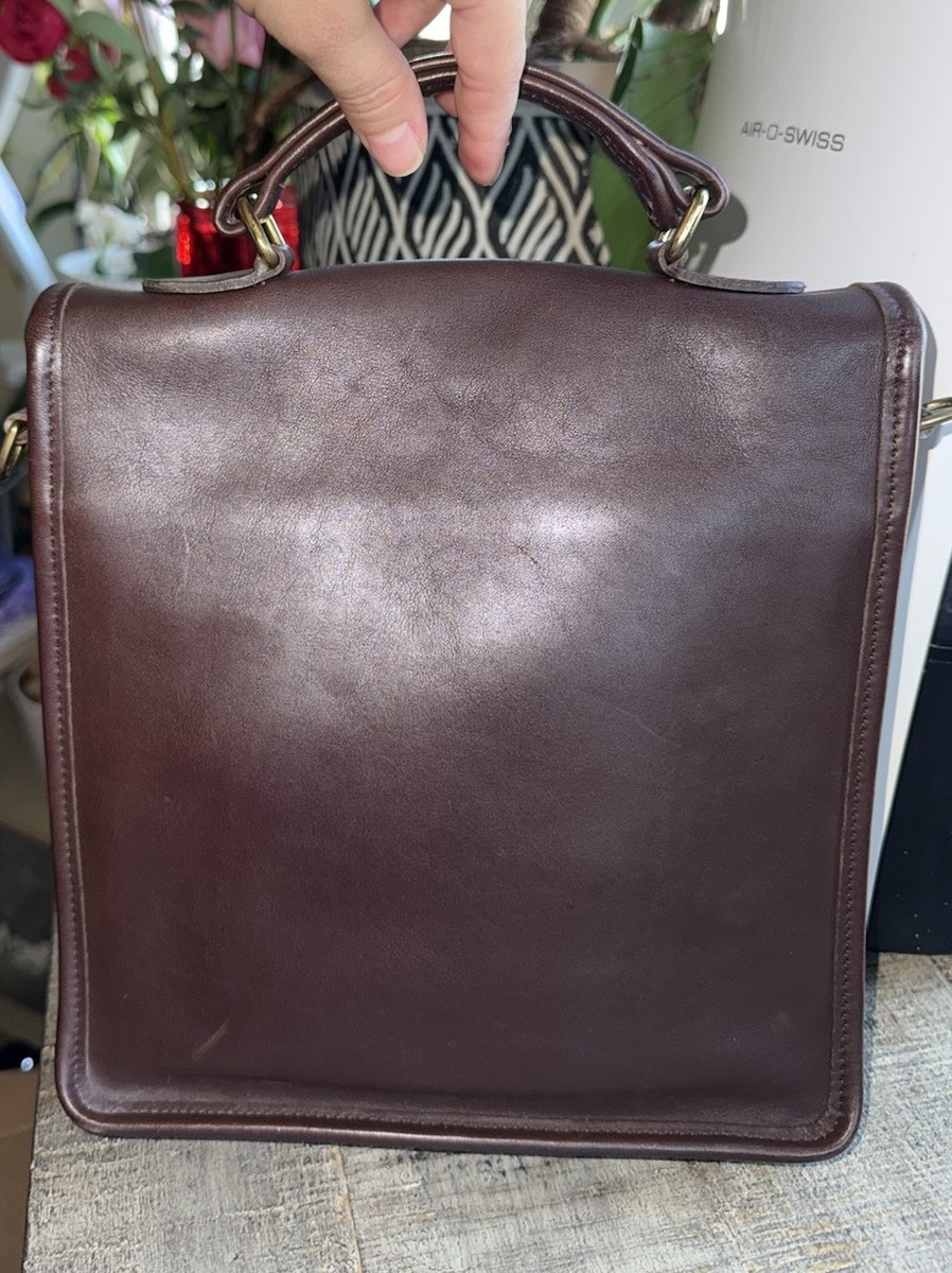 Vintage Leather Coach Station Bag 5130 Mahogany brown Crossbody