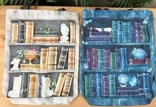 Set Of 2 Fairyloot Canvas Tote Bags Fantasy Bookshelf & Mythology Bookshelf