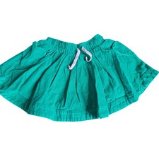 Mini Boden Kids Green Corduroy Heart Pocket Skirt Floral Lining 3-4Y 104cm