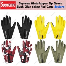 Supreme Windstopper Zip Gloves Black Olive Yellow Red Camo 4colors