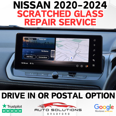 NISSAN JUKE SAT NAV 2020-2024 GLASS COATING MARK ON SCREEN REPAIR SERVICE