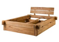 Balkenbett Jangali Bett Doppelbett Ehebett Balkeneiche Eiche Natur 160X200 #619