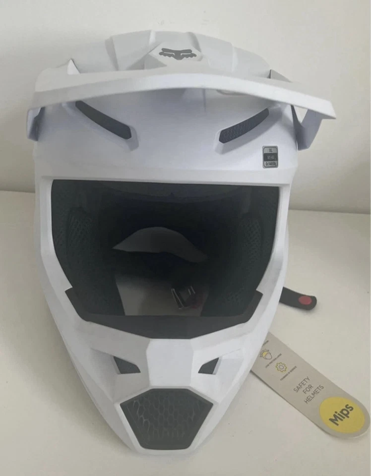 CASQUE FOX V1 Solid Blanc taille XL neuf Motocross Enduro Supermotard - Photo 1/4