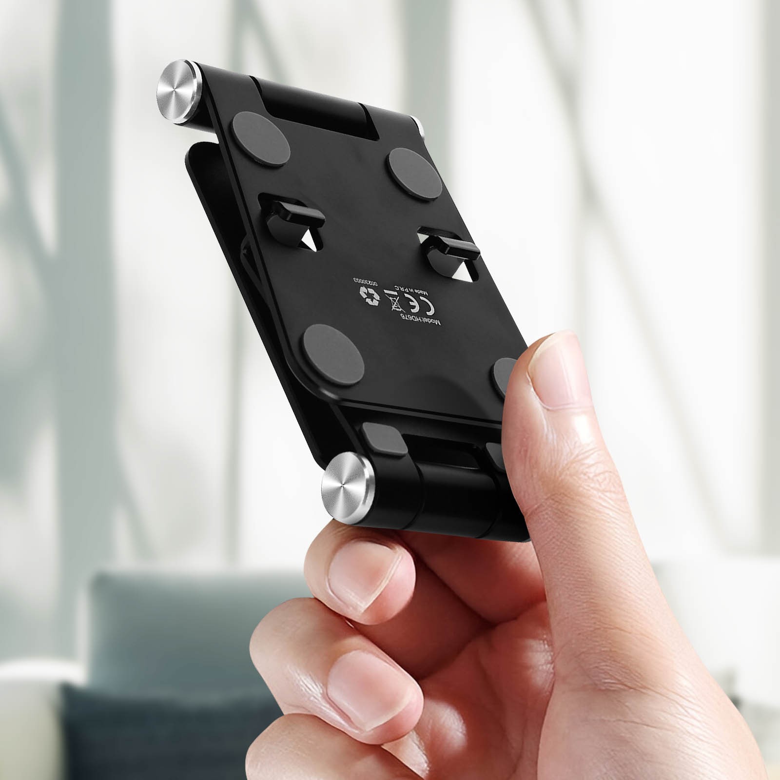 Support smartphone de bureau pliable LinQ Mini pour appels vidéo en voyage - 4