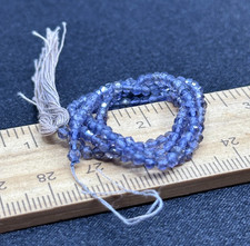 Strand of Beautiful, Faceted Unknown Blue Gemstone Beads- Vintage Estate Find