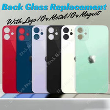 Back Glass Replacement Cover Big Hole For iPhone 17 16 15 14 13 12 11 XR XS X 8