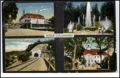 Lichtenwalde  Mehrbildkarte 1922 Schloß Lichtenwalde Bahn Viadukt Körnerkreuz