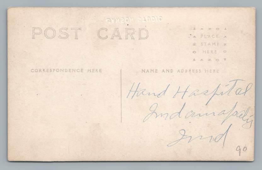 Hand Hospital HARTLEY Iowa RPPC Antique Janson Photo Interesting AZO