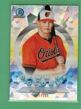 2020 BOWMAN CHROME ADLEY RUTSCHMAN DAWN OF GLORY CRACKED ICE REFRACTOR 16/150